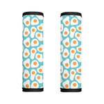 Blue Fried Eggs Pattern Print Handle Covers