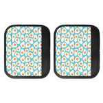Blue Fried Eggs Pattern Print Handle Covers