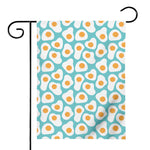 Blue Fried Eggs Pattern Print House Flag