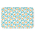 Blue Fried Eggs Pattern Print Indoor Door Mat