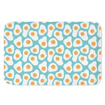 Blue Fried Eggs Pattern Print Indoor Door Mat