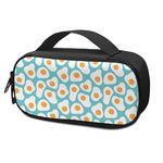 Blue Fried Eggs Pattern Print Insulin Cooler Travel Case