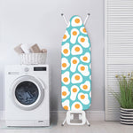 Blue Fried Eggs Pattern Print Ironing Board Cover