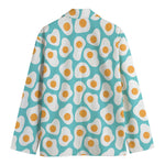 Blue Fried Eggs Pattern Print Men's Blazer