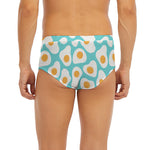 Blue Fried Eggs Pattern Print Men's Briefs
