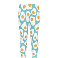 Blue Fried Eggs Pattern Print Men's Leggings