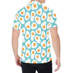 Blue Fried Eggs Pattern Print Men's Shirt