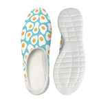 Blue Fried Eggs Pattern Print Mesh Casual Shoes