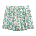 Blue Fried Eggs Pattern Print Mesh Shorts