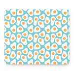 Blue Fried Eggs Pattern Print Mouse Pad