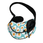 Blue Fried Eggs Pattern Print Pet Sling Carrier