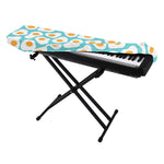 Blue Fried Eggs Pattern Print Piano Keyboard Cover