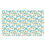 Blue Fried Eggs Pattern Print Polyester Doormat