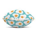 Blue Fried Eggs Pattern Print Rugby Ball