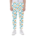 Blue Fried Eggs Pattern Print Joggers