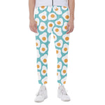 Blue Fried Eggs Pattern Print Scuba Joggers