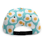 Blue Fried Eggs Pattern Print Snapback Cap