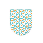 Blue Fried Eggs Pattern Print Toilet Lid Cover
