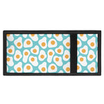 Blue Fried Eggs Pattern Print Trifold Wallet