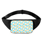 Blue Fried Eggs Pattern Print Waist Bag