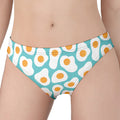 Blue Fried Eggs Pattern Print Women's Panties
