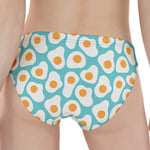 Blue Fried Eggs Pattern Print Women's Panties