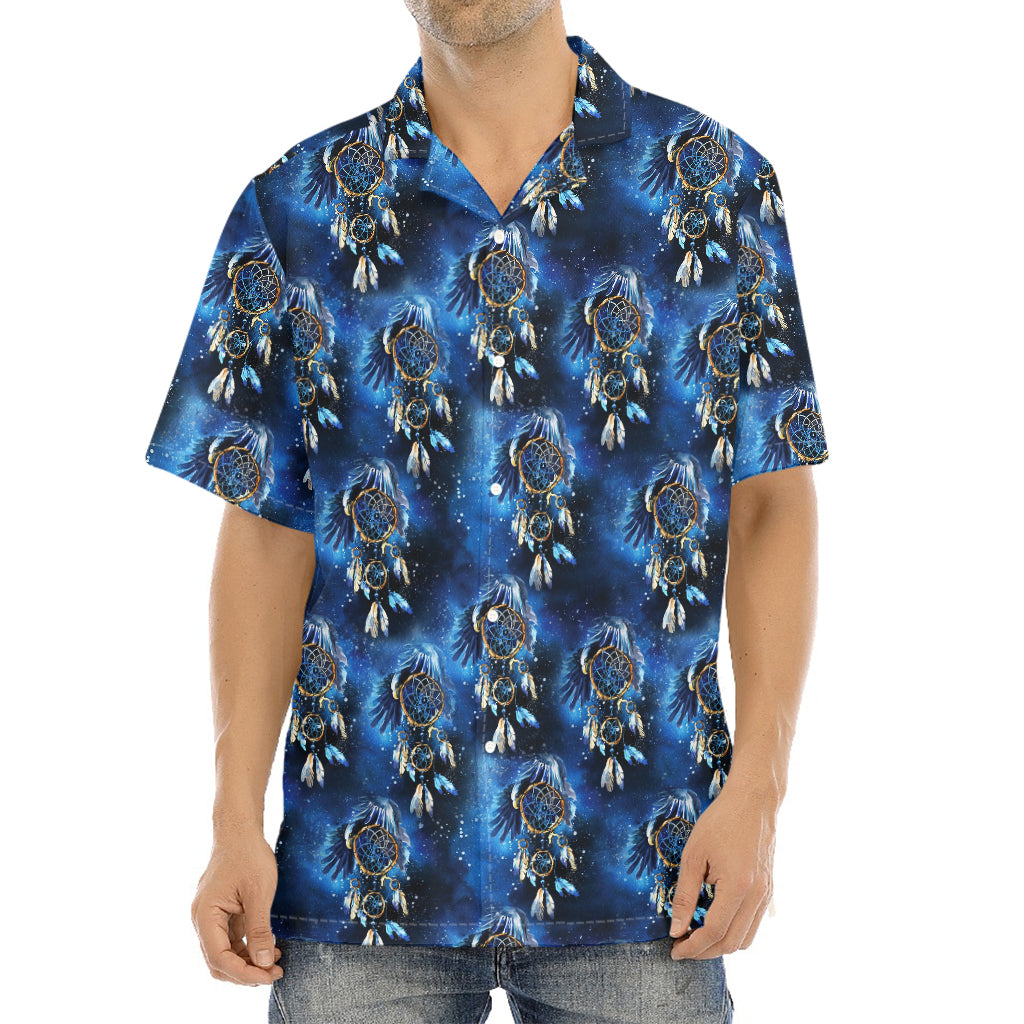 Blue Galaxy Dream Catcher Pattern Print Aloha Shirt