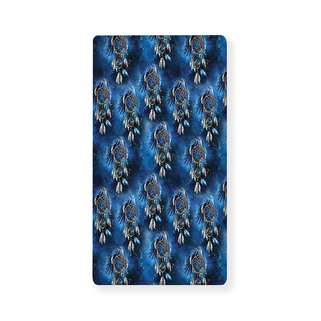 Blue Galaxy Dream Catcher Pattern Print Baby Crib Sheet