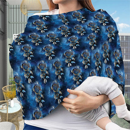 Blue Galaxy Dream Catcher Pattern Print Baby Seat Cover
