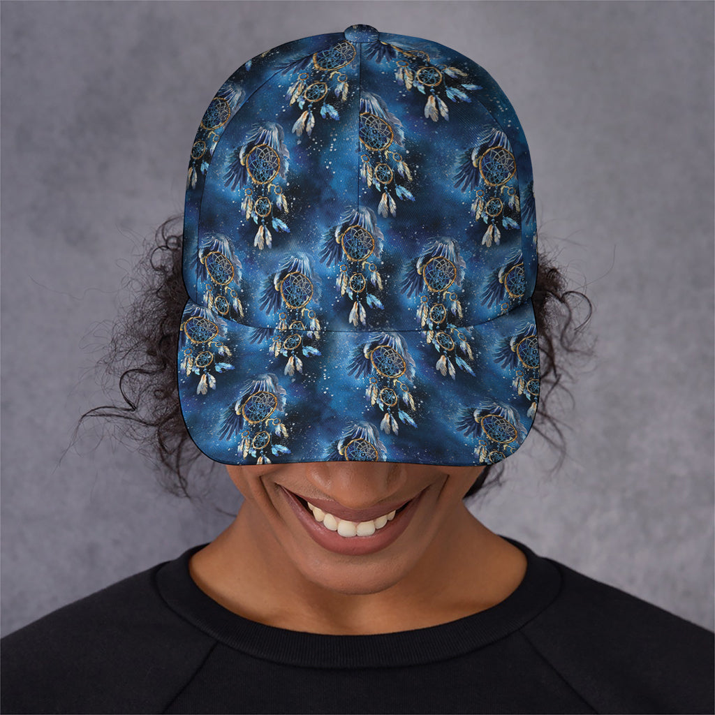 Blue Galaxy Dream Catcher Pattern Print Baseball Cap