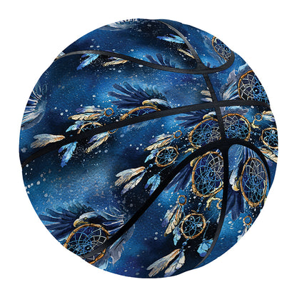 Blue Galaxy Dream Catcher Pattern Print Basketball