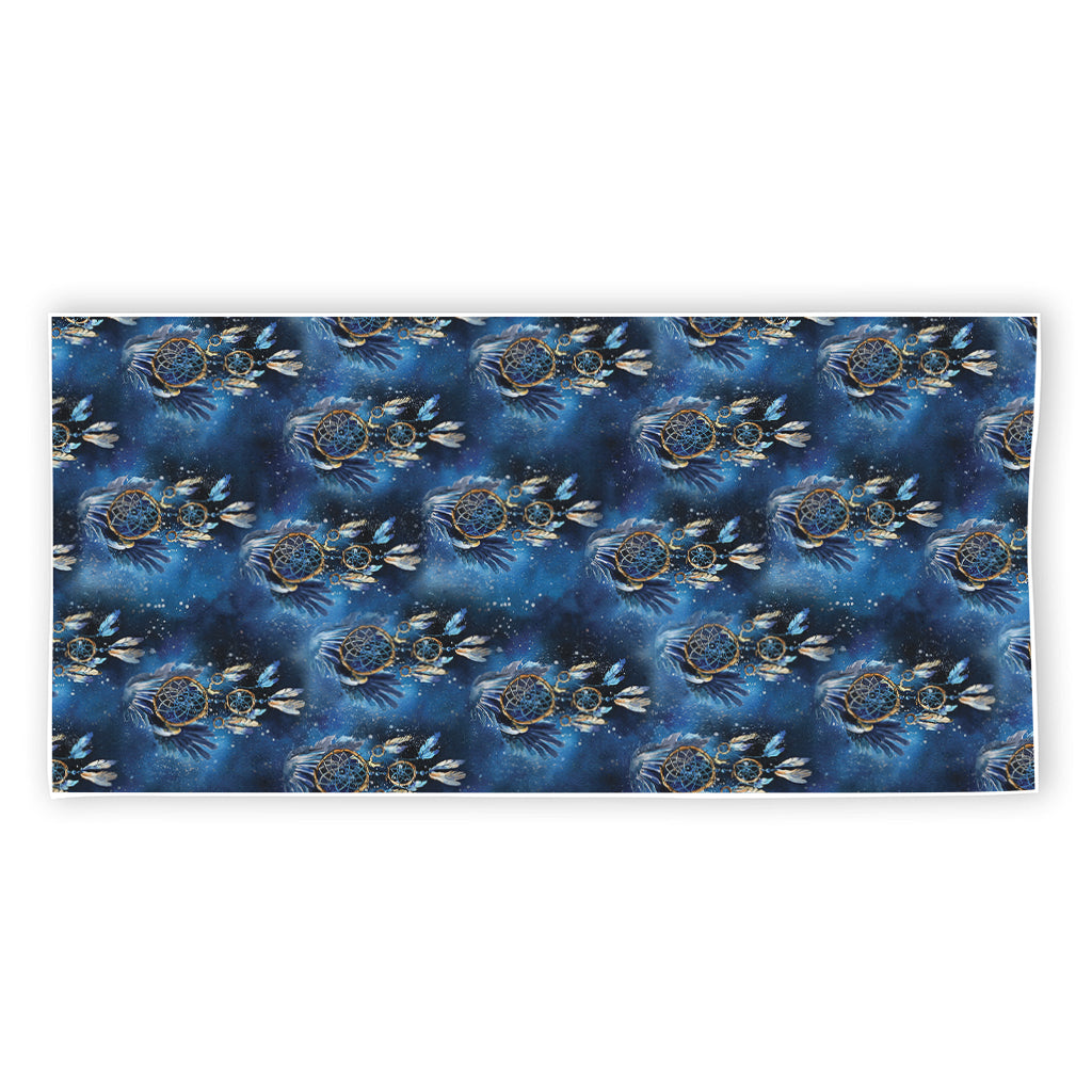 Blue Galaxy Dream Catcher Pattern Print Beach Towel