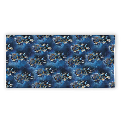 Blue Galaxy Dream Catcher Pattern Print Beach Towel