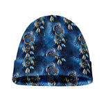 Blue Galaxy Dream Catcher Pattern Print Beanie