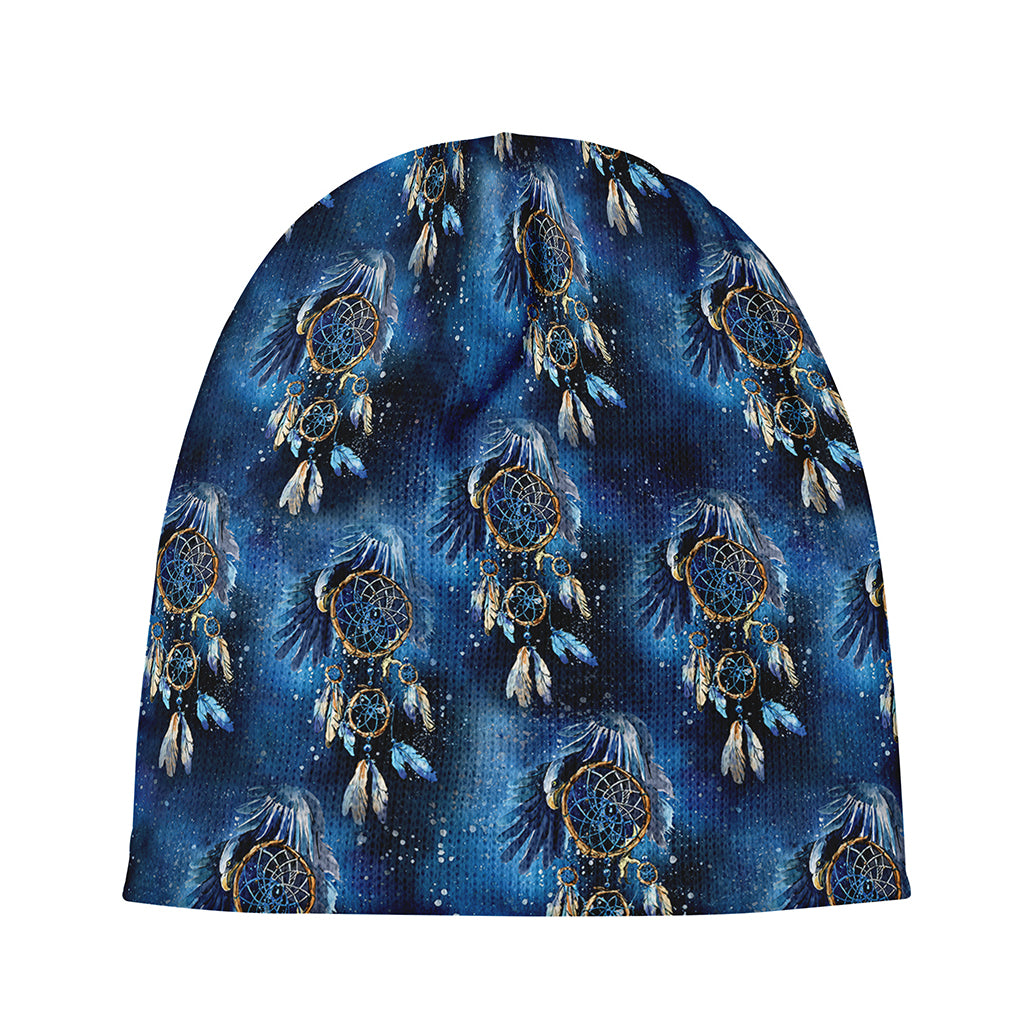 Blue Galaxy Dream Catcher Pattern Print Beanie