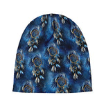 Blue Galaxy Dream Catcher Pattern Print Beanie