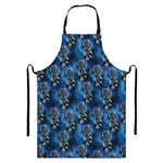 Blue Galaxy Dream Catcher Pattern Print Bib Apron With Pocket