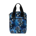 Blue Galaxy Dream Catcher Pattern Print Bible Tote Bag