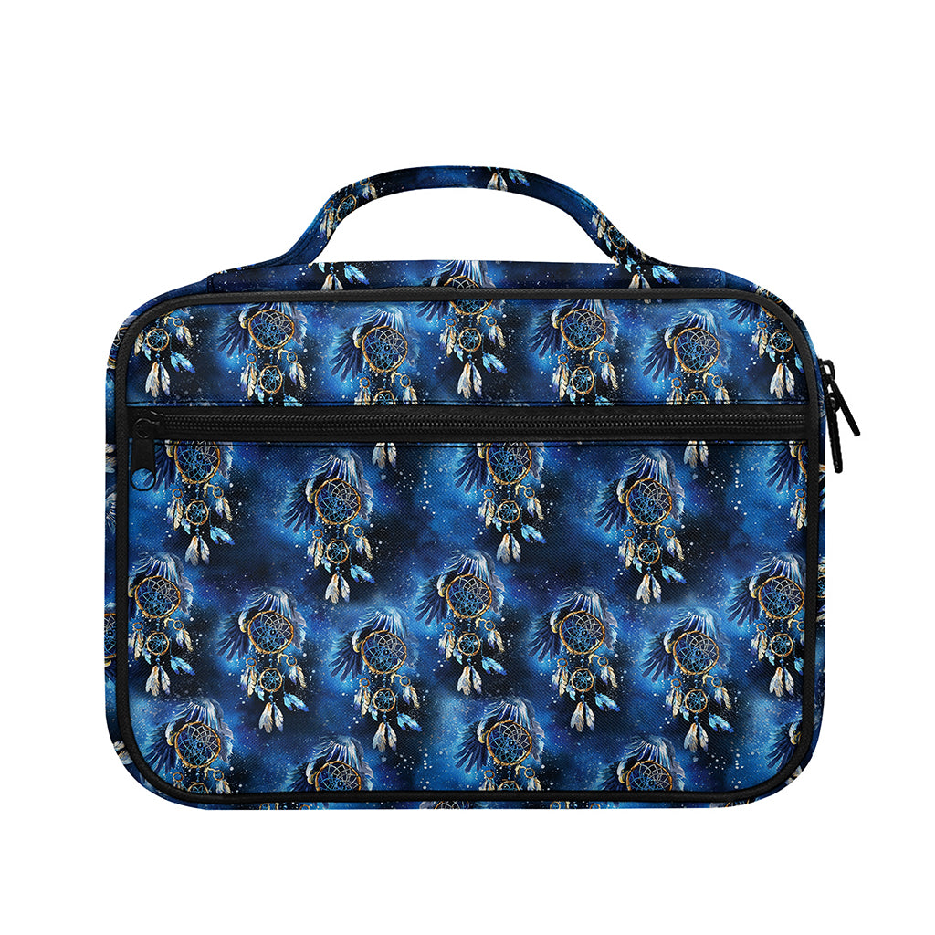 Blue Galaxy Dream Catcher Pattern Print Briefcase Bible Bag