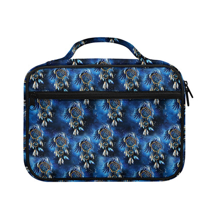 Blue Galaxy Dream Catcher Pattern Print Briefcase Bible Bag