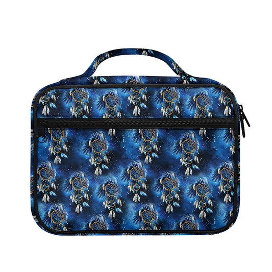 Blue Galaxy Dream Catcher Pattern Print Briefcase Bible Bag