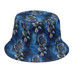 Blue Galaxy Dream Catcher Pattern Print Bucket Hat