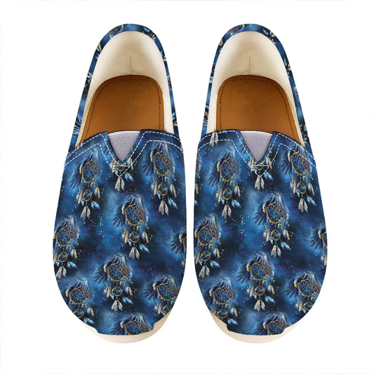 Blue Galaxy Dream Catcher Pattern Print Casual Shoes