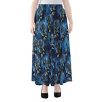 Blue Galaxy Dream Catcher Pattern Print Chiffon Maxi Skirt
