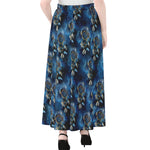 Blue Galaxy Dream Catcher Pattern Print Chiffon Maxi Skirt