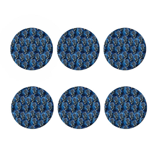 Blue Galaxy Dream Catcher Pattern Print Coaster Set
