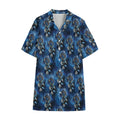 Blue Galaxy Dream Catcher Pattern Print Cotton Hawaiian Shirt