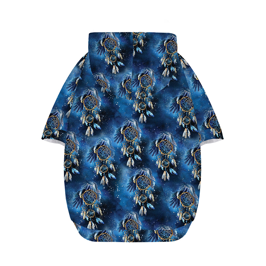 Blue Galaxy Dream Catcher Pattern Print Dog Zip Up Hoodie