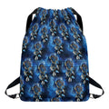 Blue Galaxy Dream Catcher Pattern Print Drawstring Backpack
