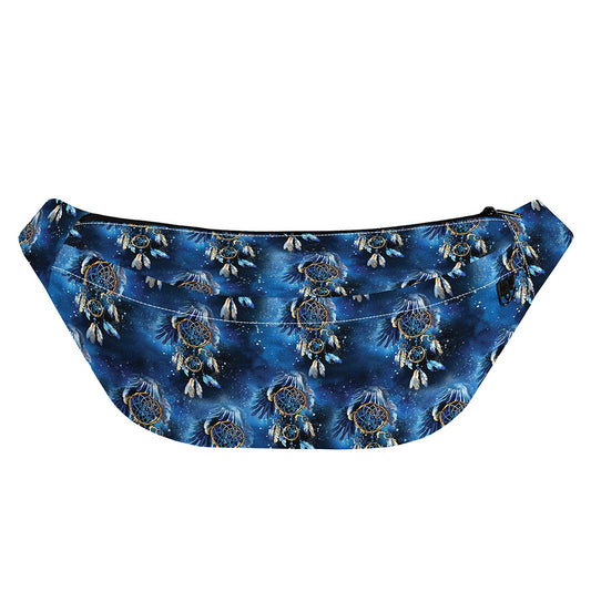 Blue Galaxy Dream Catcher Pattern Print Fanny Pack